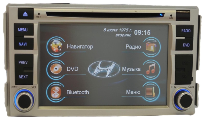 Автомагнитолы - MOTEVO Hyundai New Santa Fe